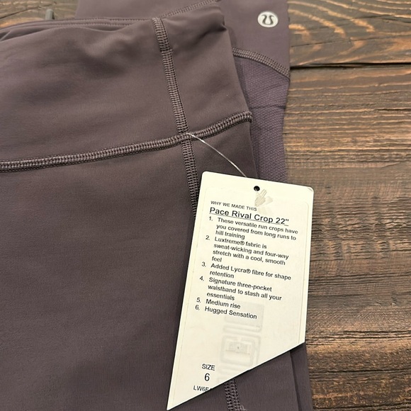 Lululemon Pace Rival Crop 22” - Picture 2 of 4